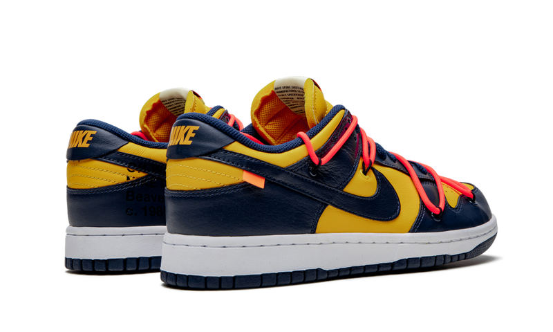 Nike Dunk Low Off White University Gold Mindnight Navy